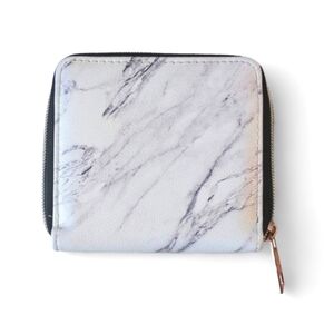 Marble Print Small Wallet  with Zipper